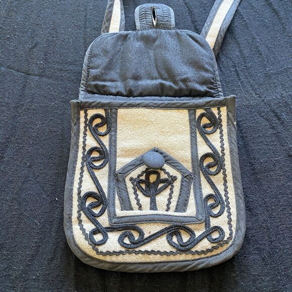 Vintage 90’s Solola Handwoven Wool/Cotton Crossbody Bag. - Picture 11 of 13